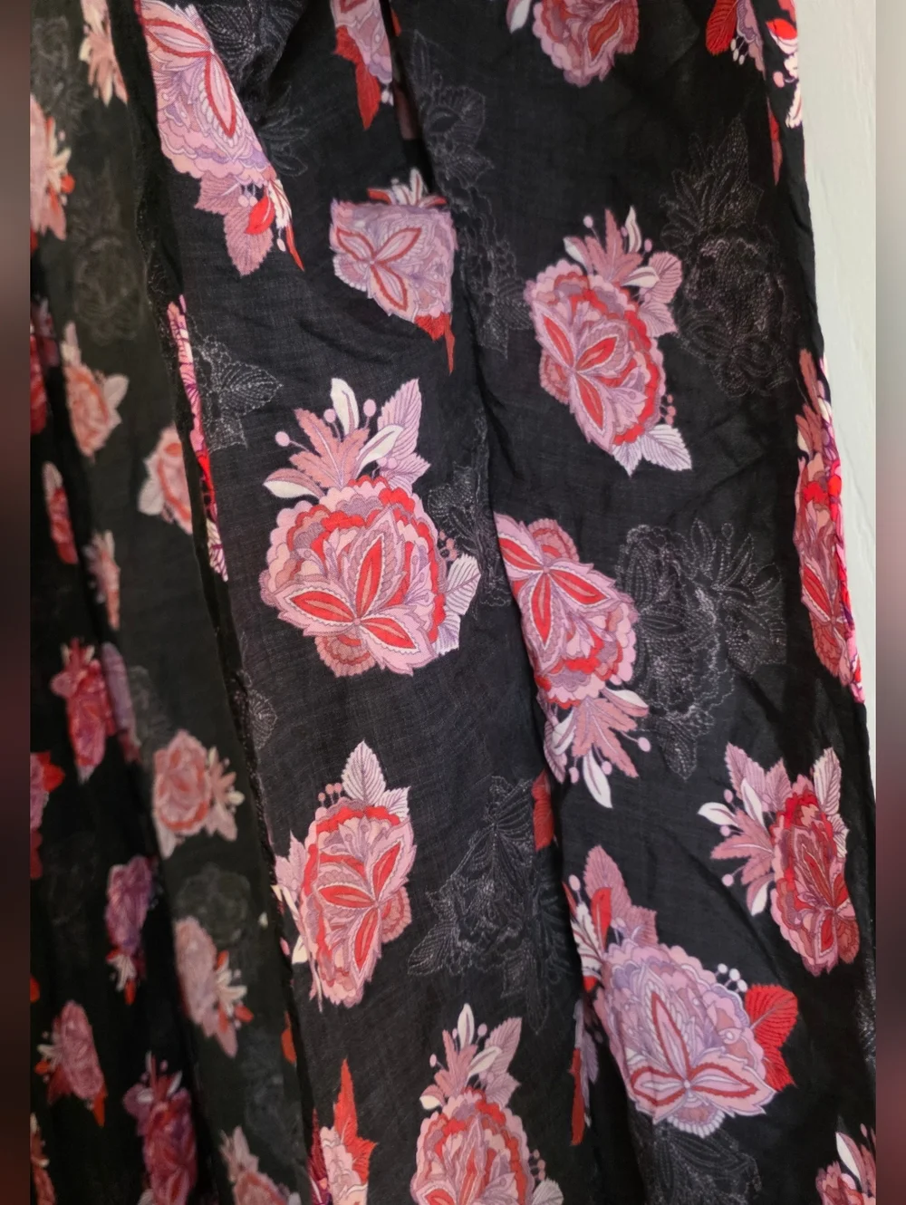 Ella Moon Boho Floral One Size Beach Sarong Kimono Fringe - Picture 6 of 6